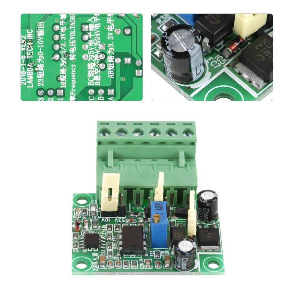 Modulo convertitore di frequenza in tensione, modulo convertitore di segnale 0-10 Khz a 0-10 V 3.3 V 5 V 24 V Ingresso CC Uscita regolabile 0-10 V con funzione di isolamento