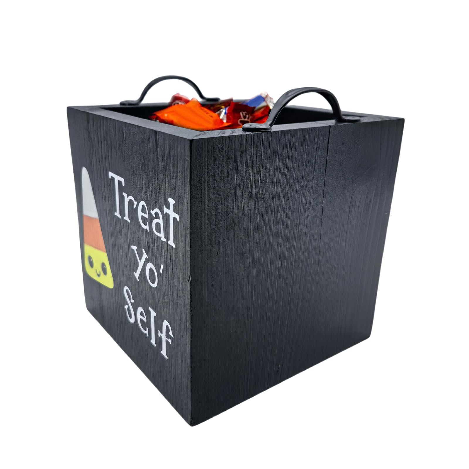 Xjdzineq Halloween Wood Tray with Detailing Pumpkin Face Crafted Centerpiece for Candy Display and Household Organization Halloween Decors Candy