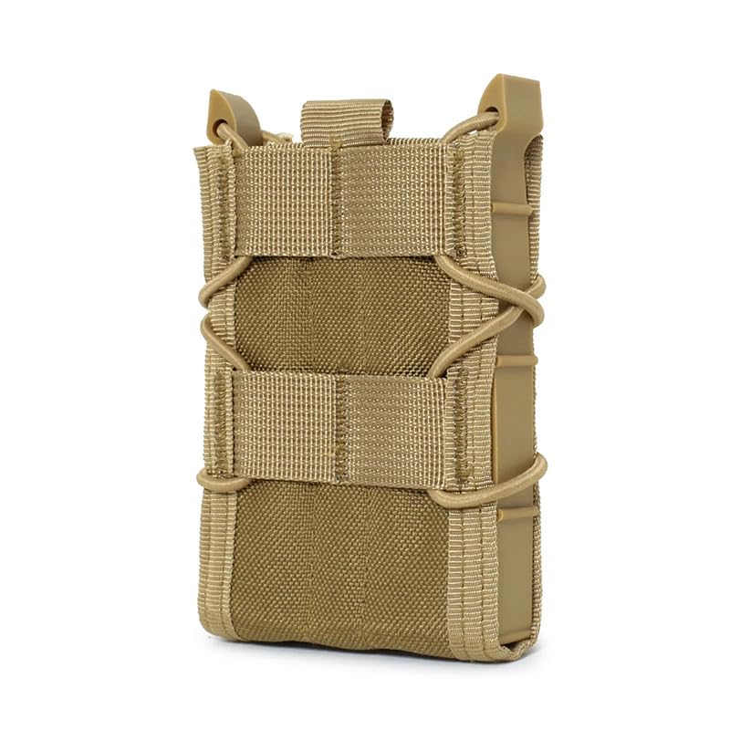 Molle Vest Accessory Camouflage Pack Fast Cartridges Clip Ammunition Carrier Ammo Holder Tactical Mag 5.56 Magazine Pouch - Tan