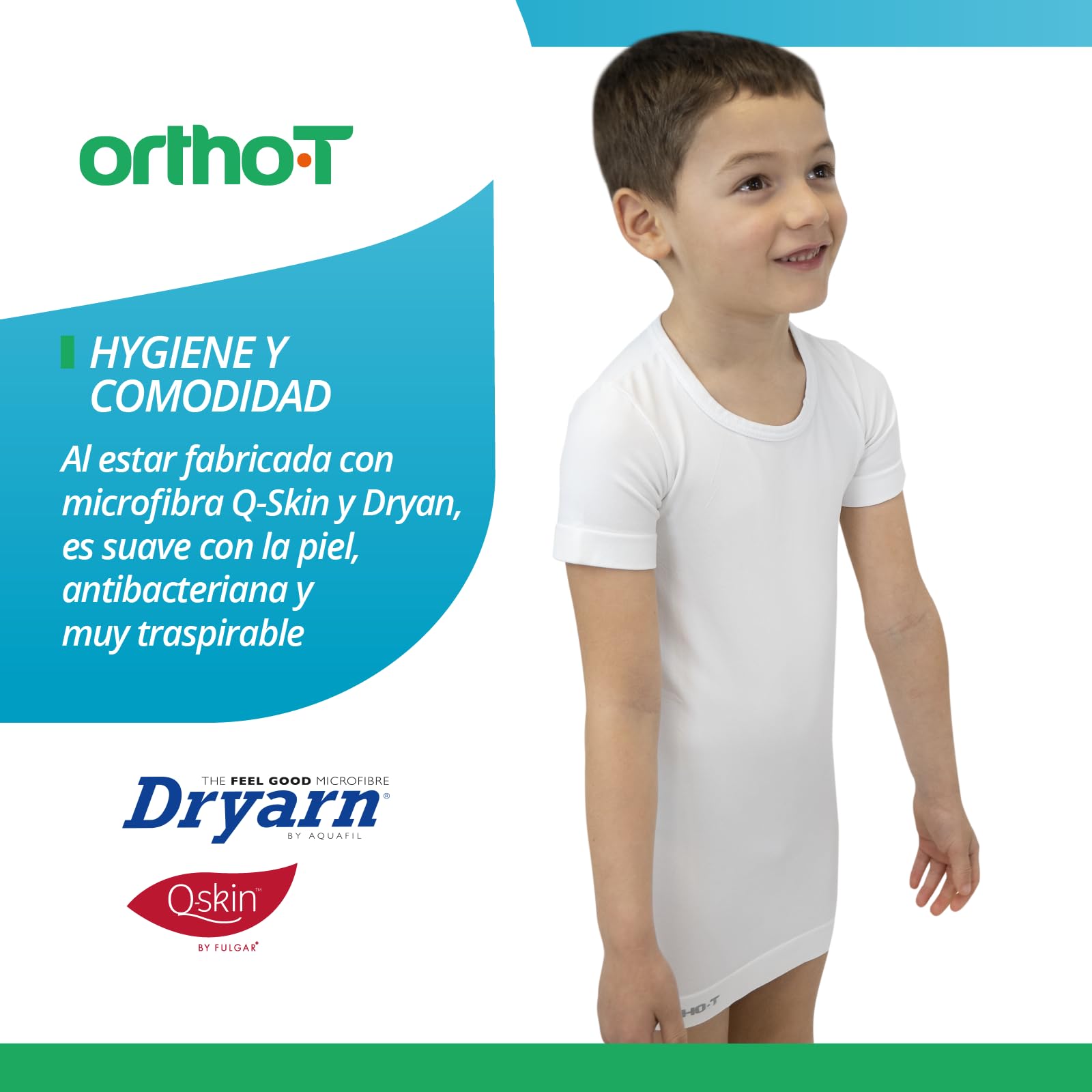 Camiseta Underbust, Corrección Ortopédica Antibacteriana y Transpirable del Busto o Corsé, sin Costuras en Caderas y Hombros, Blanca, Talla XS