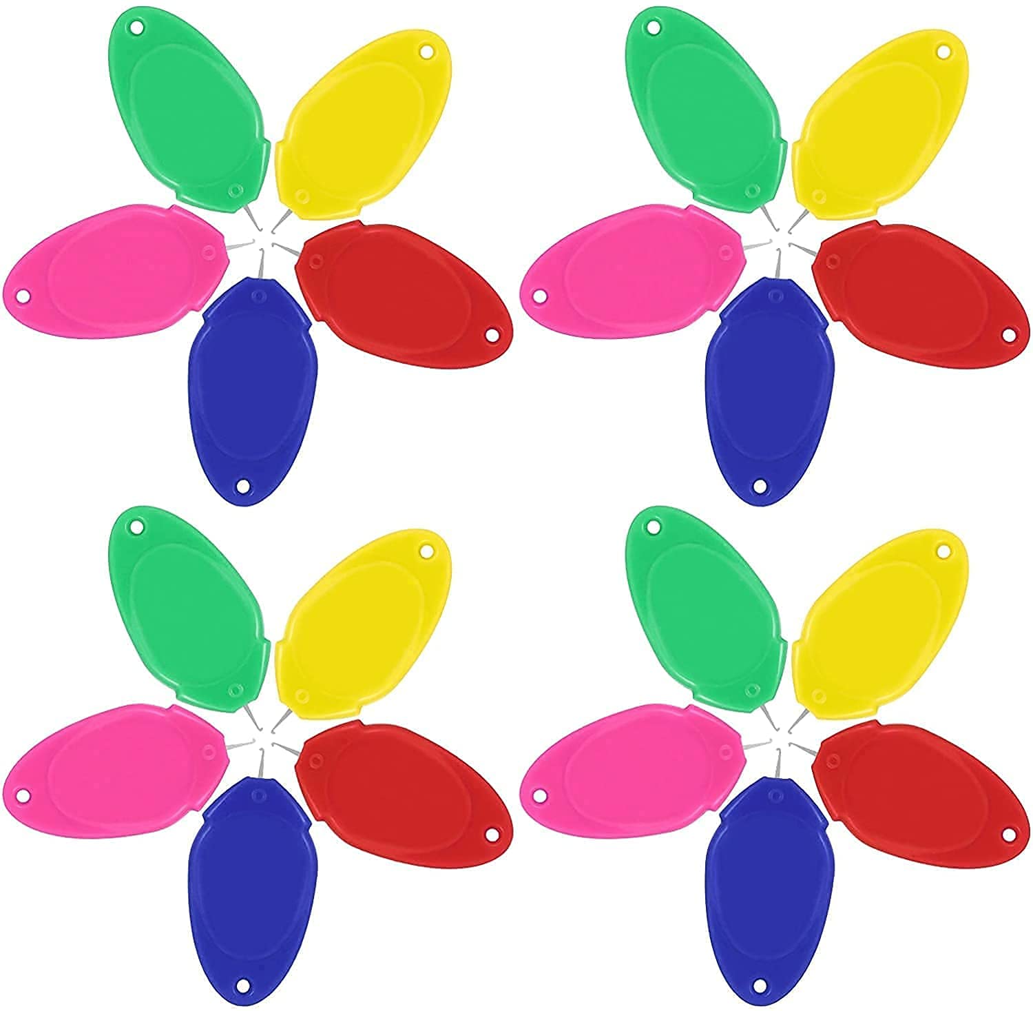 20 PCS Needle Threader for Hand Sewing Plastic Wire Loop DIY Simple Needle Threader Hand Machine Sewing Tool for Sewing Crafting （Random Color）