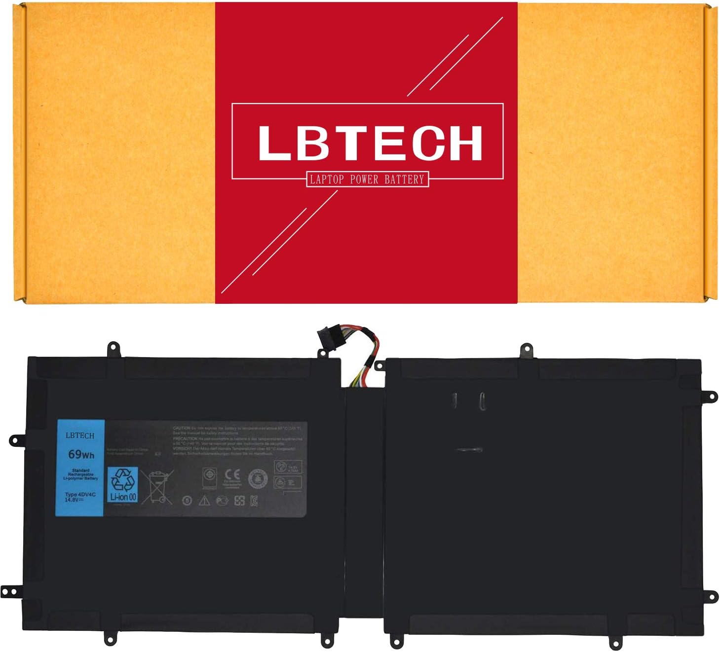 LBTECHCompatible 4DV4C Laptop Battery Replacement for Dell XPS18 XPS 18 1810 1820 Series 63FK6 D10H3 063FK6 14.8V 69WH