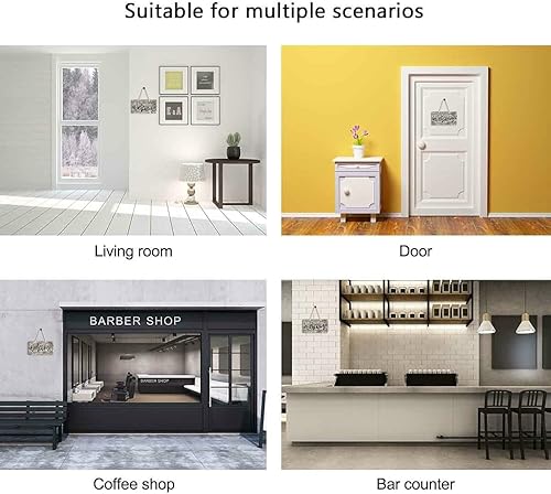 Miniatura 7 de Letrero de bienvenida intercambiable para decoración de puerta delantera, letrero colgante de madera rústica para casa de campo, porche, hogar,