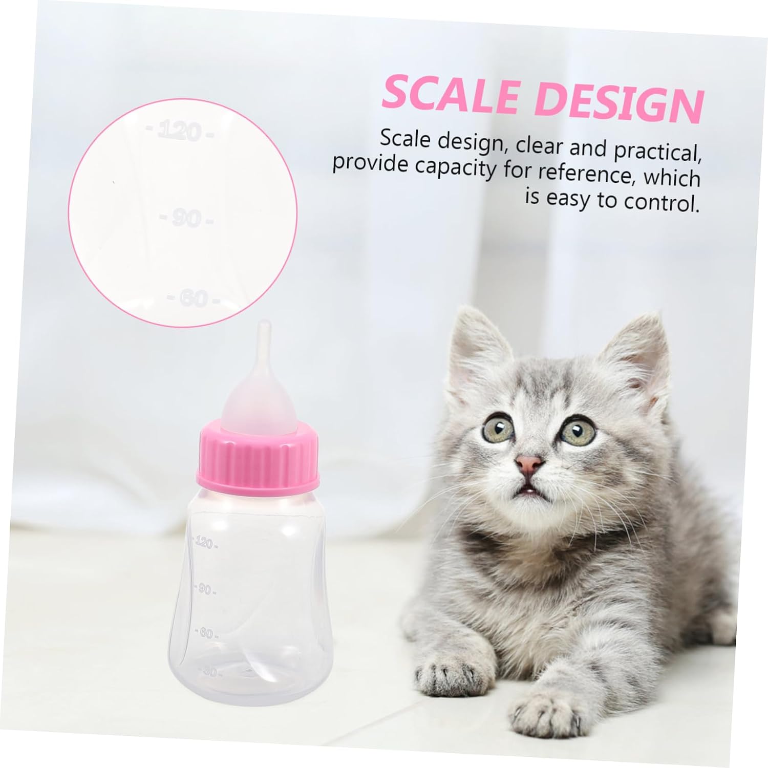 2pcs Cat Nursing Bottles Manual Feeder for Kittens Puppies Lightweight Design Easy to Hold Prevents Overfeeding and Leak Outdoor Use