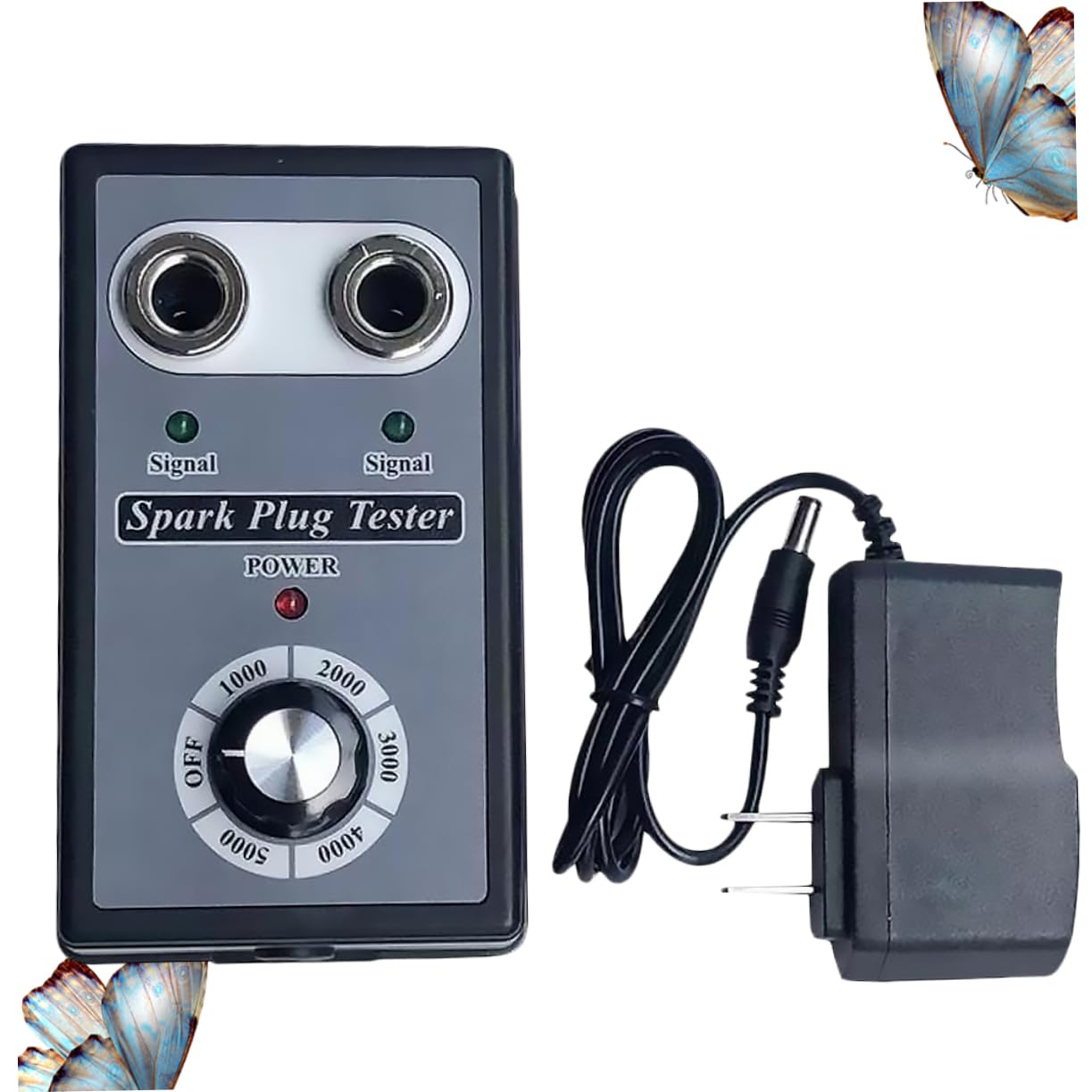 Gatuida Comprobador de Bujías Probador de Chispa Dos Orificios Detector de Diagnóstico para Sistema de Encendido Prueba de Bobina de Encendido