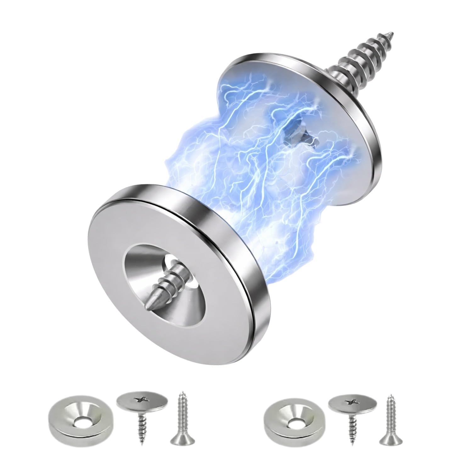 AYUOTOQi 2Pcs Heavy-Duty Magnetic Door Lock | Metal Hidden Magnetic Doors Closer Latch for Cabinets | Strong Ultra-Thin Latch Magnet Stopper to Close Door for Kitchen Cabinet & Furniture