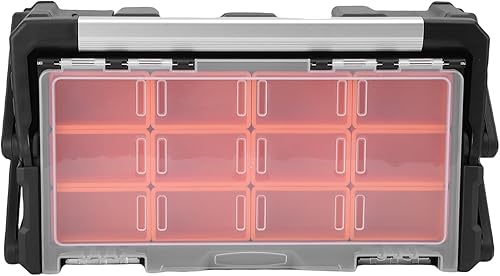 Miniatura 5 de LiebeWH Hardware Organizer 18 Compartment Small Parts Tool Box with Removable Bins for Workshop Garage and Outdoor Use