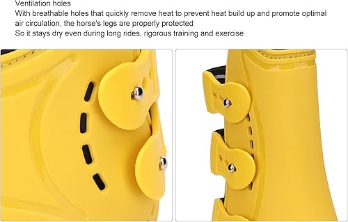 Miniatura 6 de Botas de tendón para caballo, frente abierto, transpirables, ajustables, botas protectoras para caballo, forro suave, botas protectoras para caballo