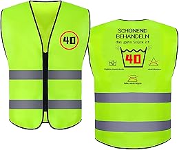 18/30/40/50/60/70 Geburtstag für Männer Und Frauen,Geschenke für Männer Geburtstag Weste, Warnweste,Geschenk Geburtstag Mann,Lustige Geschenke Zum Geburtstag Mann Frau,Schonend Behandeln