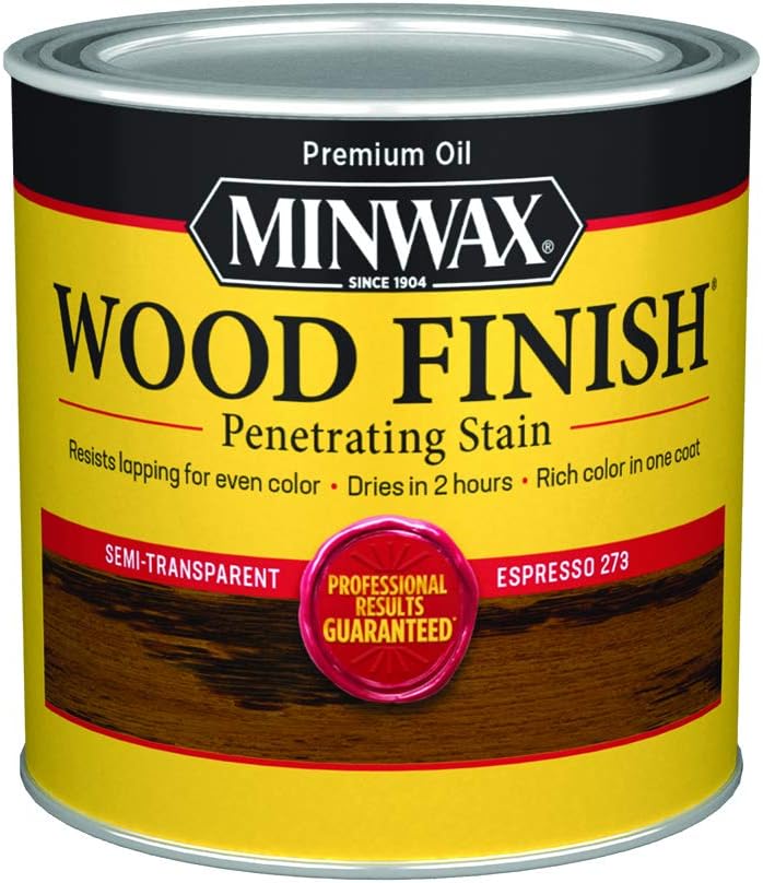 227634444 Wood Finish Penetrating Interior Wood Stain, 1/2 pint, Espresso