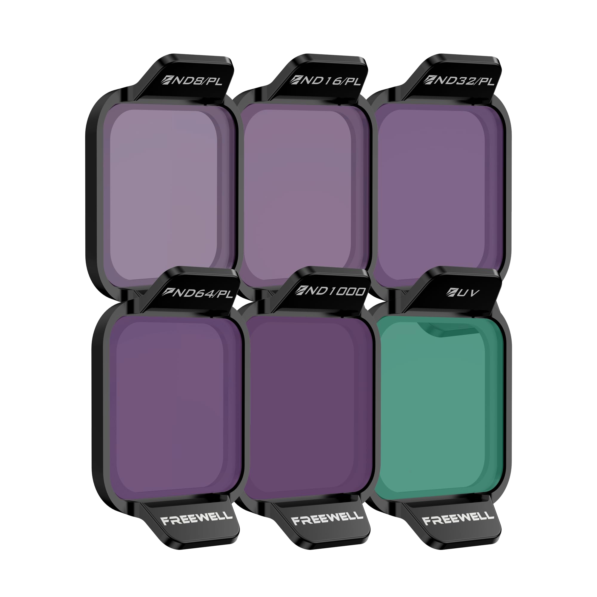Freewell Bright Day Kit de Filtre UV pour Drone DJI Lito X1/Flip ND8/PL, ND16/PL, ND32/PL, ND64/PL, ND1000, contrôle de la lumière et réduction de l'éblouissement
