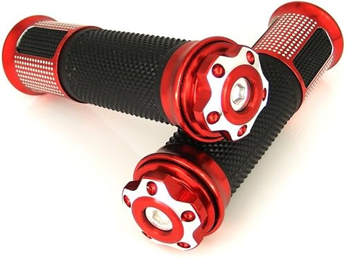 2 piezas universales de 0.866 in para motocicleta Enduro Dual Sport Bike MX Motocross aluminio y goma suave manillar de gel (B4#) para Honda Black