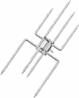 Onlyfire Forchette Per Girarrosto Barbecue - Set 2 Forchette 4 Punte Per Pollo E Carne