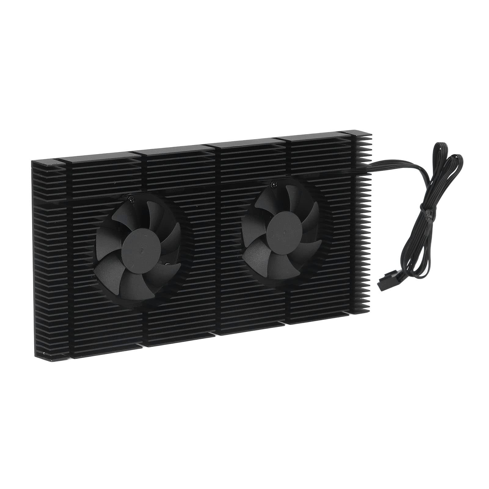 Cocoarm Doppia Ventola PWM VRAM Dissipatore di Calore GPU in Lega di Alluminio Piastra Posteriore Radiatore 90 X 180 X 15 Mm velocità Regolabile da 1500 a 5000 Giri/min per Raffreddamento Memoria