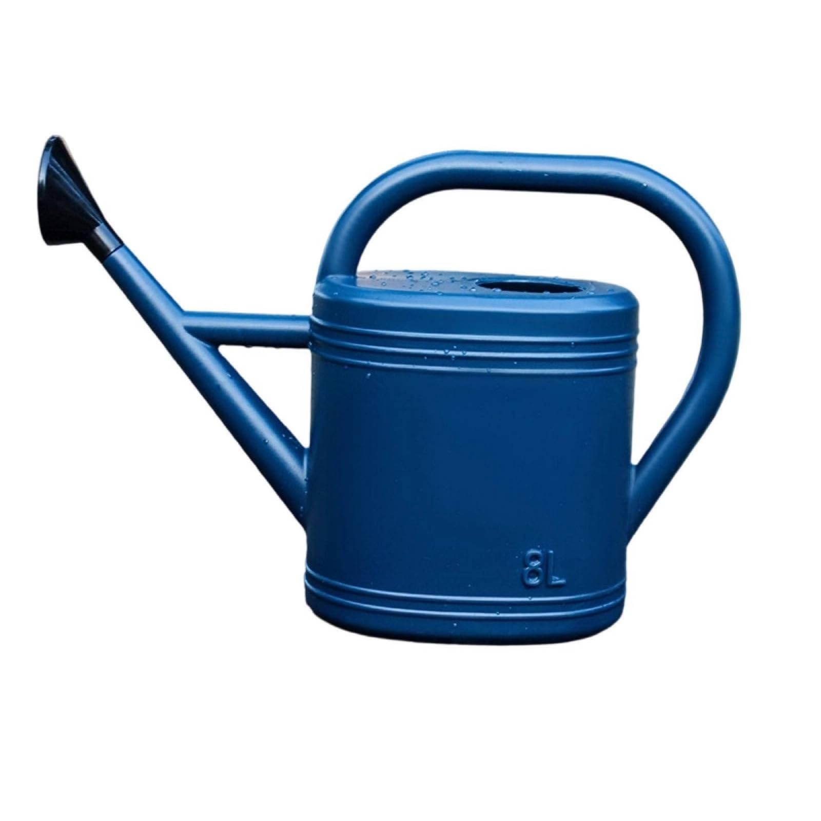Regadera de Jardín Regadera con Largo Flujo Suave Asa Arqueada con Relieve Abertura Ancha Depósito de Bajo Peso Adecuada para, Azul, 8L