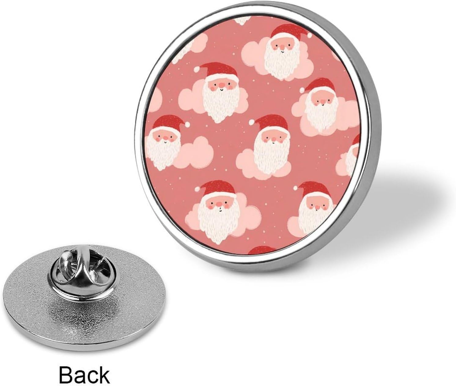 Cute Chirstmas Round Metal Badge Pin image 3