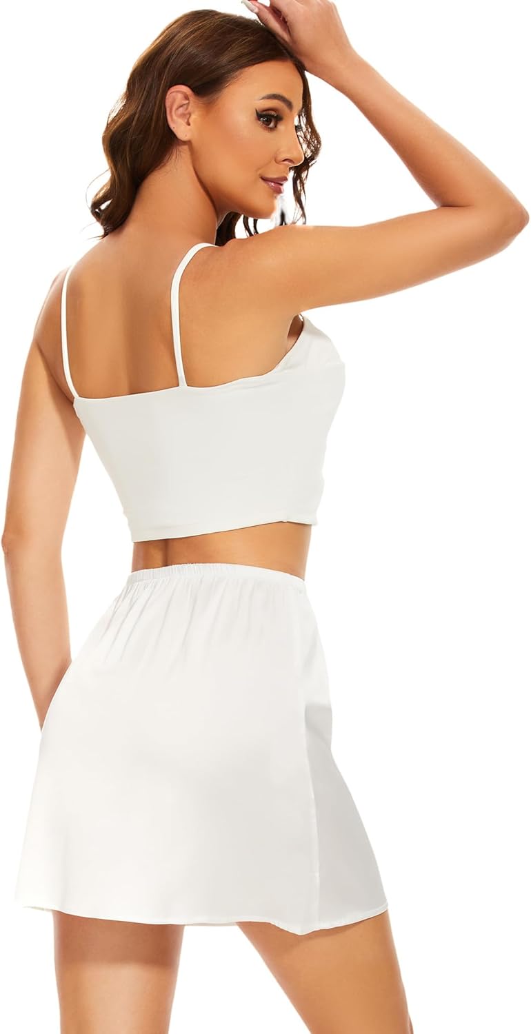 MANCYFIT Womens Half Slip for Under Dresses Satin Slip Skirt Mini Underskirt - Image 6