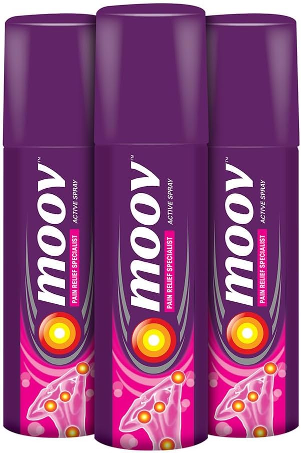Fast Pain Relief Spray - 80g (Pack of 3) | Suitable for Back Pain, Muscle Pain, Joint Pain, Knee Pain | 100% Ayurvedic Formula | Suitable for Sports & Gym related injuries