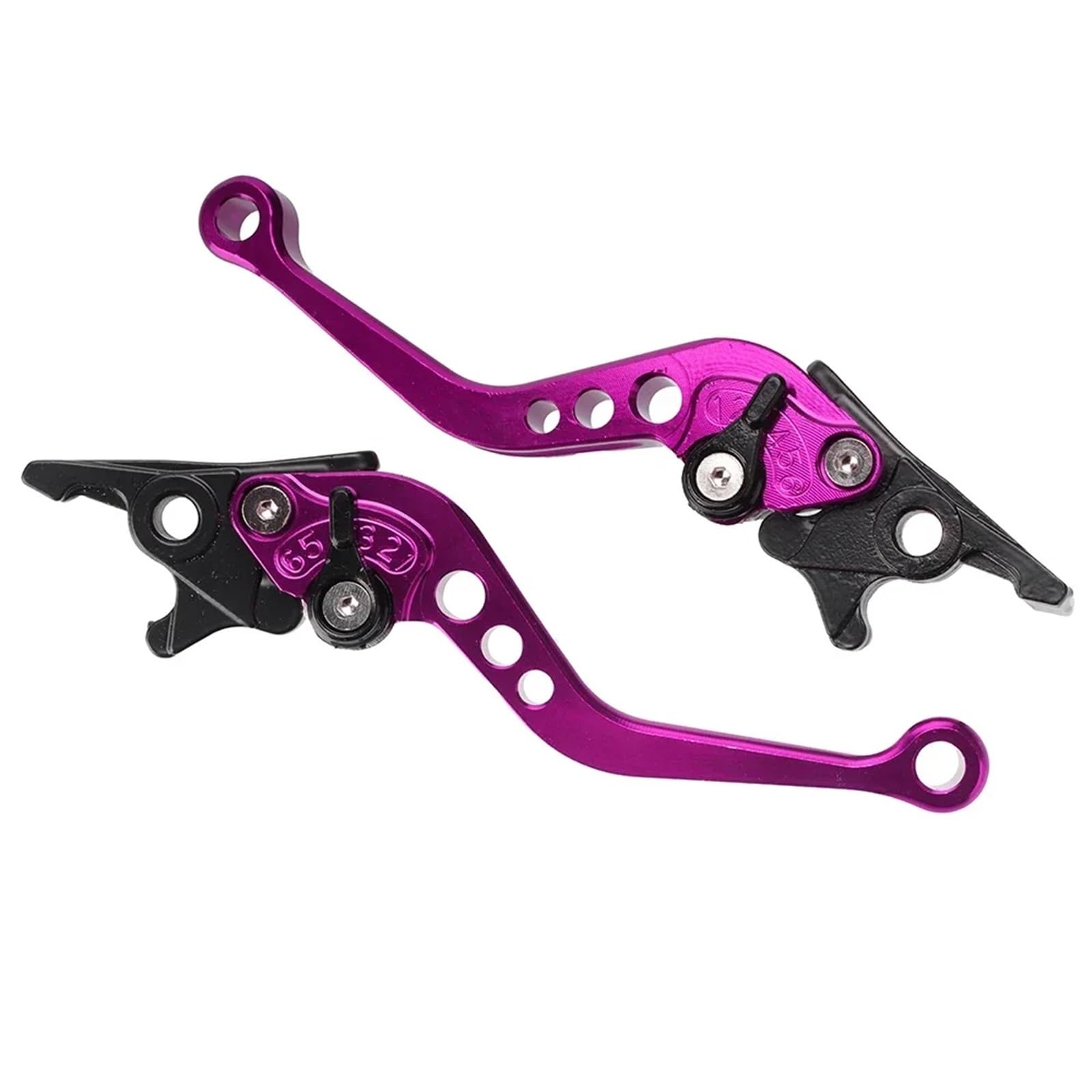 Gjihkwgz Purple Motorcycle Brake Clutch Lever 1 Pair Universal Motorcycle Clutch Brake Handle Lever Aluminum Alloy Scooter Modification Double Disc Brake Clutch Brake Lever(Purple)