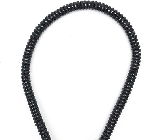 Miniatura 3 de XMHF - Llavero de plástico elástico con resorte y correa para llavero, gancho para mosquetón, 15.354in de largo, 2 unidades