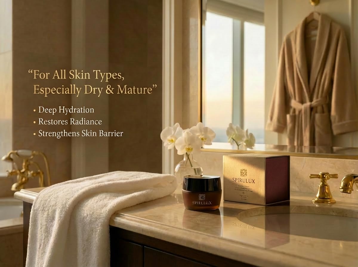 Spirulux Nourish + Protect Hydrating AM Moisturizer – Infused with Saffron Extract, Daily Day Cream for Bright, Firm, and Hydrated Skin (2.68 oz) - Image 2