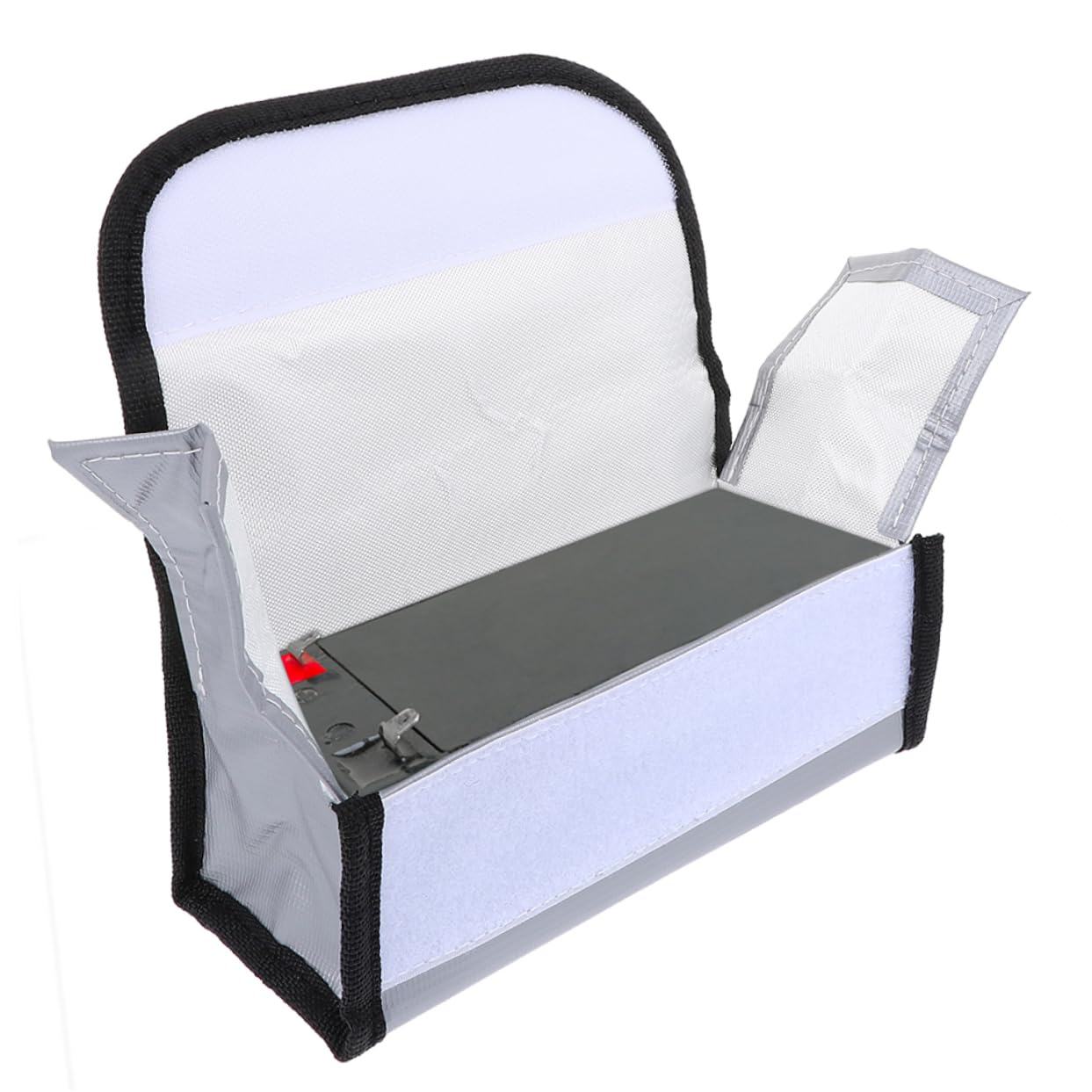 POPETPOP 6pezzi Battery Safety Pouch Con Protezione Antincendio Sacchetto Antideflagrante Per Batterie Lipo Porta Batteria Leggero e Pratico Per Viaggi e Stoccaggio
