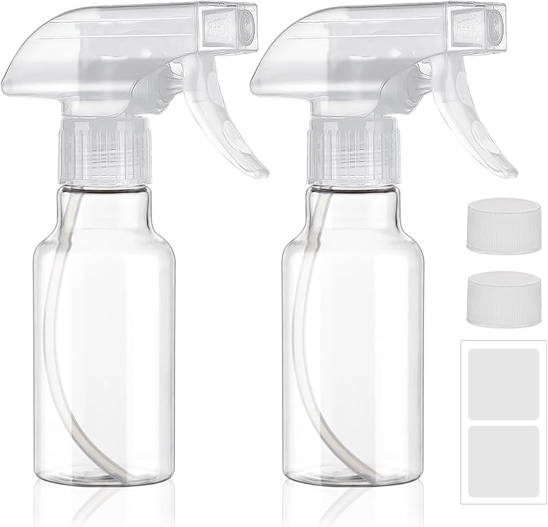 Plastic Spray Bottles 4oz/120ml 2 Pack, Small Mist/Stream Spraying