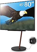 Vista 11 de WALL Seven Stand A2 High Type Soporte de TV minimalista rodante para 24 a 55 pulgadas Blanco satinado Portátil, ahorro de espacio, altura