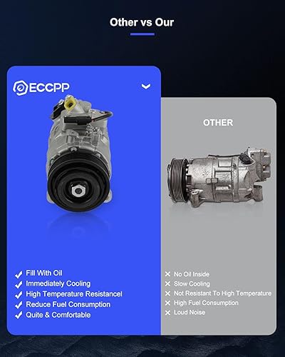 Miniatura 155 de ECCPP Compresor de CA 1997-2003 apto para Mitsubishi Montero Sport 3.0L 1999-2004 para Mitsubishi Montero Sport 3.5L Compresor de aire acondicionado