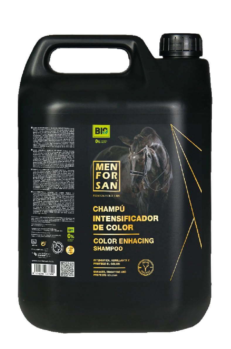 MENFORSAN Champú intensificador de Color para Caballos, 5L | Potencia el Color Natural | Bio - Vegan Friendly - 100% Natural | Premium Horse Care