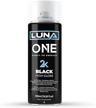 DipYourCar Luna One 2.0 All-in-One Automotive Spray Paint Primer Color Clear Durable Gloss Black Wheel Paint for Cars DIY Brake Caliper Paint Easy Application Car Trim & Exhaust Tips Spray Coating