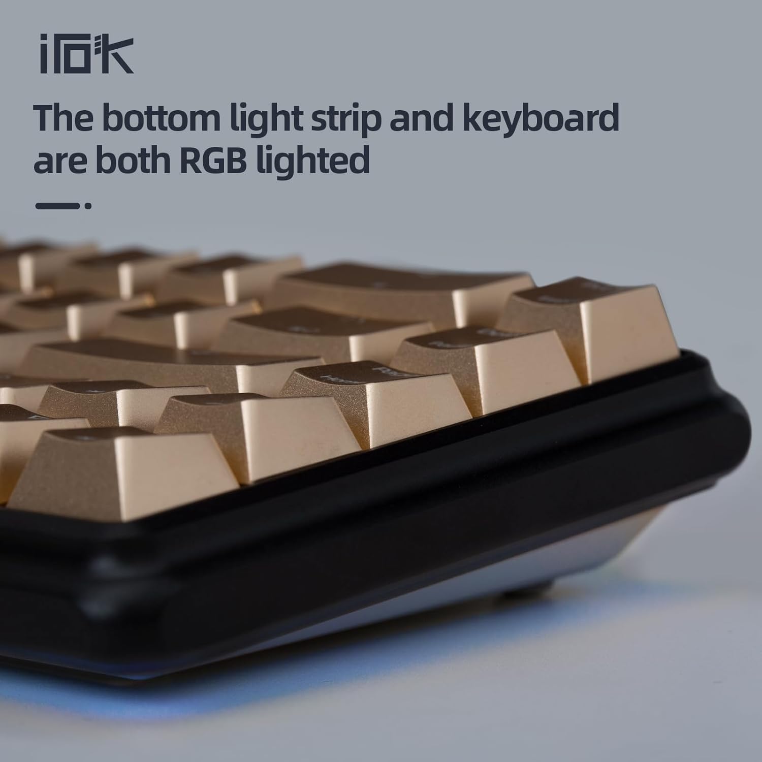 IROK CD67 RGB Portable 60% Gaming Keyboard with Full Metal Enclosure, hot-swappable red switches with Customizable backlighting, Wired Mechanical Keyboard for Windows PC Gamers