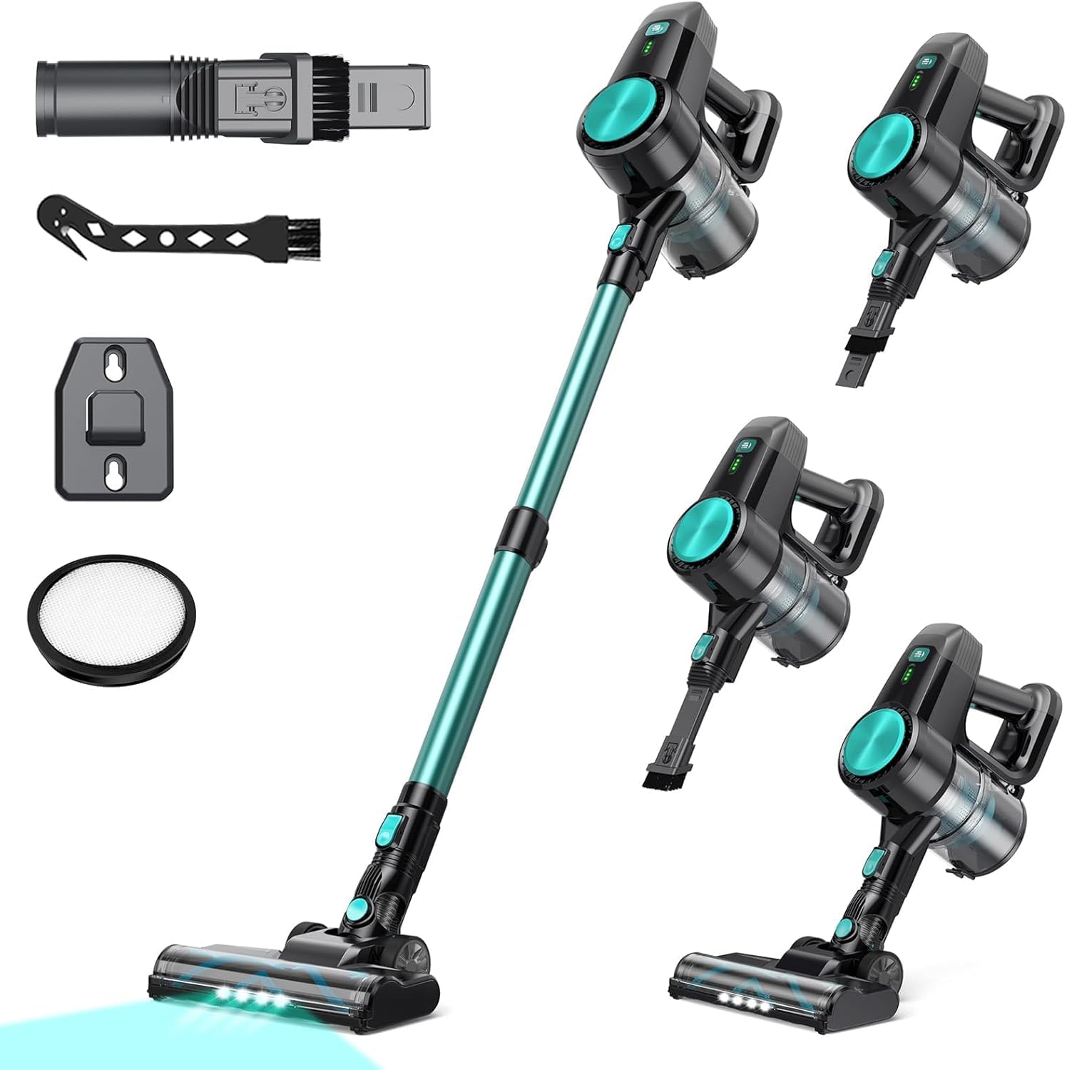 N3T Cordless Vacuum Cleaner Wireless Stick Vacuum with 40mins Runtime Self-Standing Anti-Tangle Brush Rechargeable Lightweight Vacuum Cleaner for