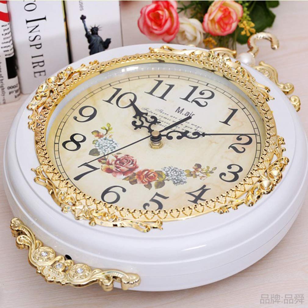 vintage wall clock / ゴールド 掛時計 ウォールデコ Amazon.com: J3DFGFLR Double Sided Wall Clock Wall Hanging