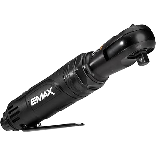 EMAX Air Impact Ratchet - 3/8" Drive Pneumatic Mechanic Tool with 60 ft lbs Max Torque & 200 RPM - EATRT03S1P