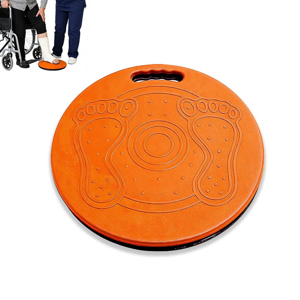 Drehscheibe Umsetzhilfe, Hilfsmittel für Senioren im Alltag, Drehteller für Ältere und Behinderte Patienten bis 150 kg, Leichten Umsetzen (Orange)