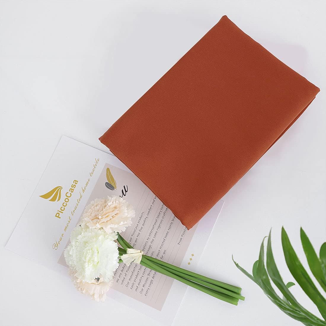 PiccoCasa Body Pillow Pillowcase with Zipper Closure, 110 GSM Brushed Microfiber Body Pillow Cover, Soft Long Pillow Cases for Body Pillows Body(20"x54") Deep Orange : Home & Kitchen