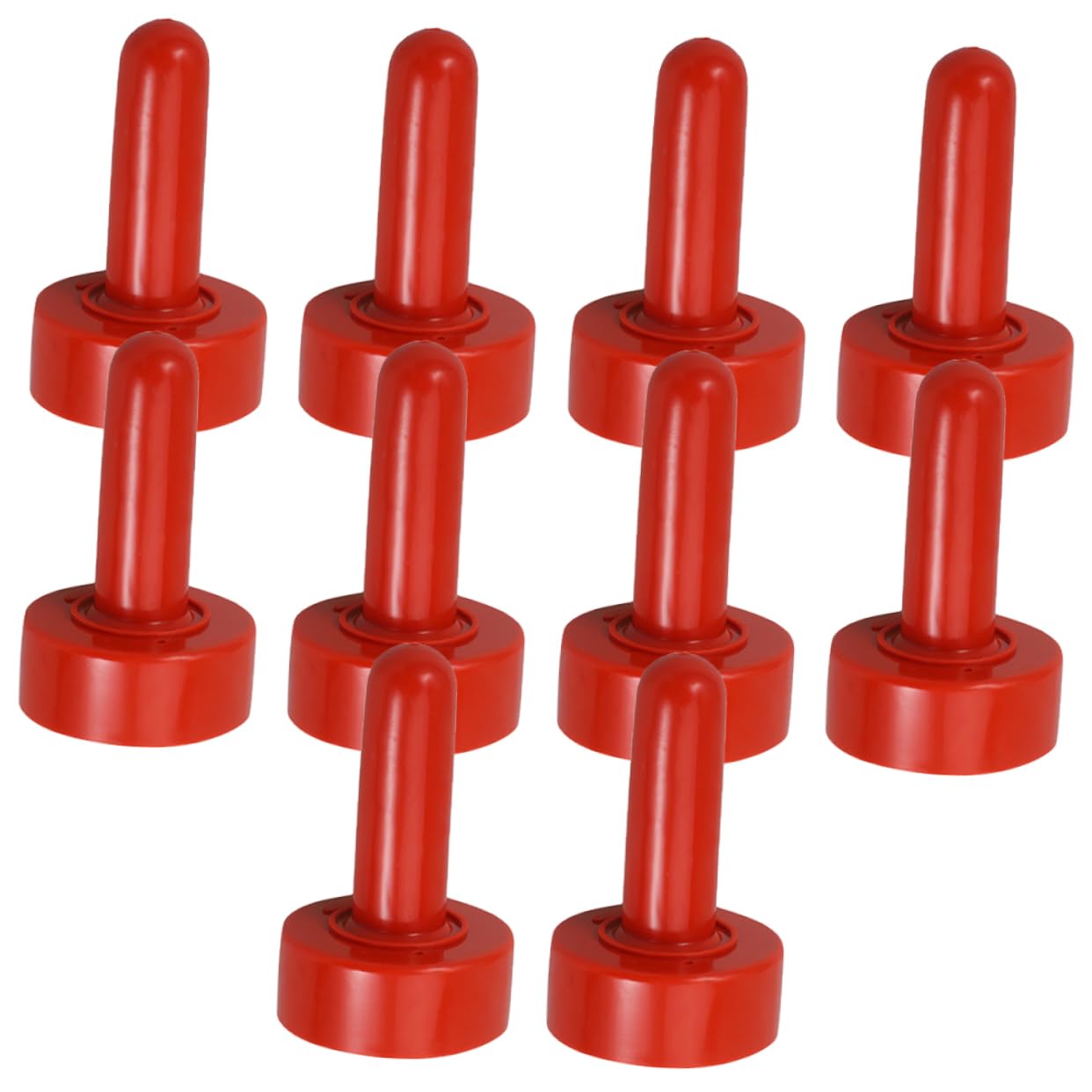 Happyyami Tetinas para Biberón de Cordero de Goma Roja 10 Piezas para Alimentación de Terneros y Lechones Accesorios Duraderos para Granja y Rancho