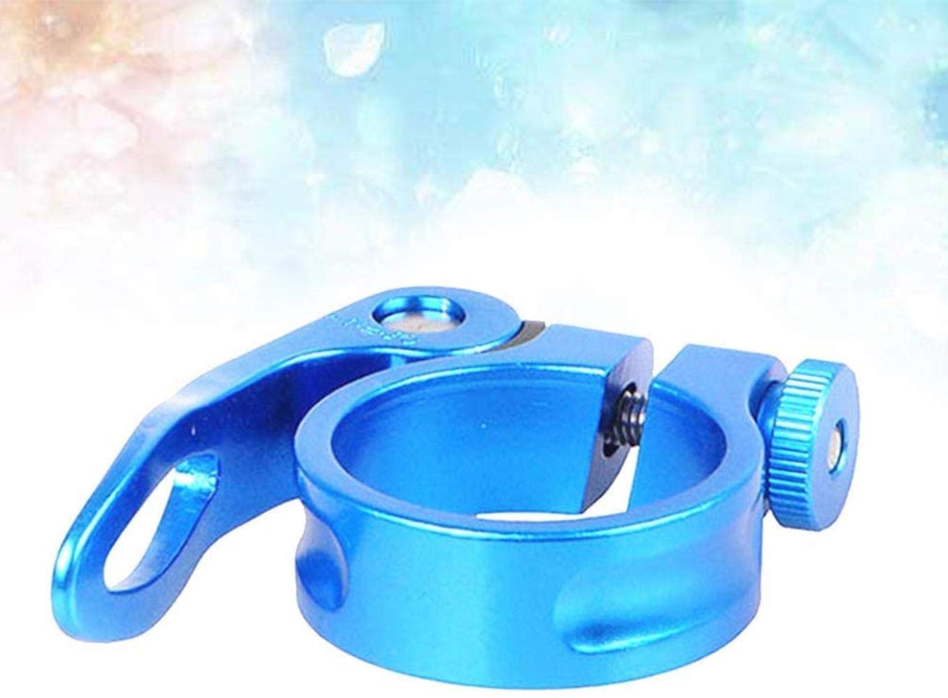 Solide Fahrrad-Schnellwechsel-Sattelstützenklemme Sattelschlauchclip aus Aluminiumlegierung Mountain Road Fixed Gear - 31,8 mm (Blau) Langlebig