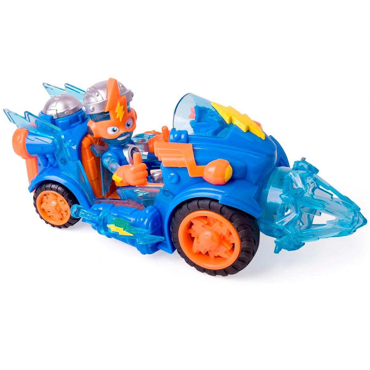 SUPERTHINGS KAZOOM POWER – Pojazd bojowy Kid Kazooma z animowanego serialu "Kazoom Power". Zawartość: 1 Combat Vehicle, 1 ekskluzywny Kid Kazoom, 1 broń i 1 akcesorium.