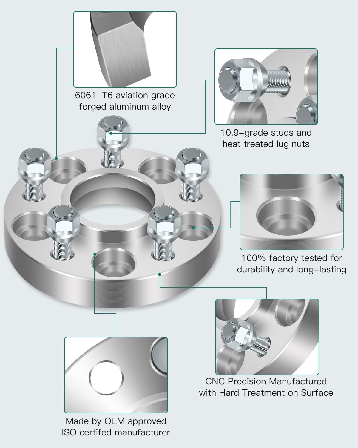AINTIER 2X 5x114.3mm Wheel Spacers Adapters 5x4.5 14x1.5 71.5mm 1" Compatible with 2009-2019 for Challenger 2006-2019 for Charger for Magnum Wheel Spacers