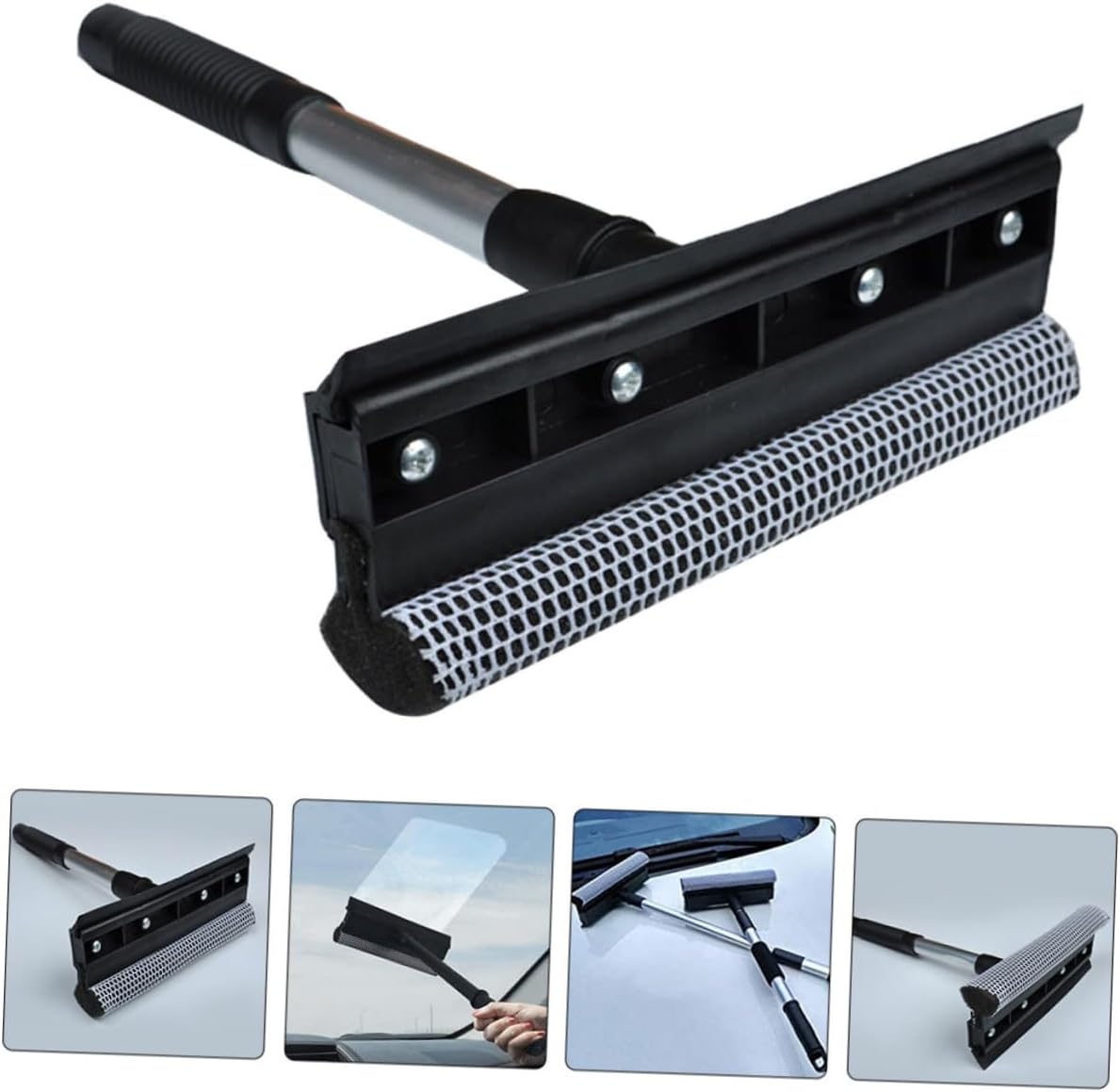 3pcs Double-Sided Glass Squeegee for Window and Car Cleaning Handle Compact Design for Home Use for Streak Shine