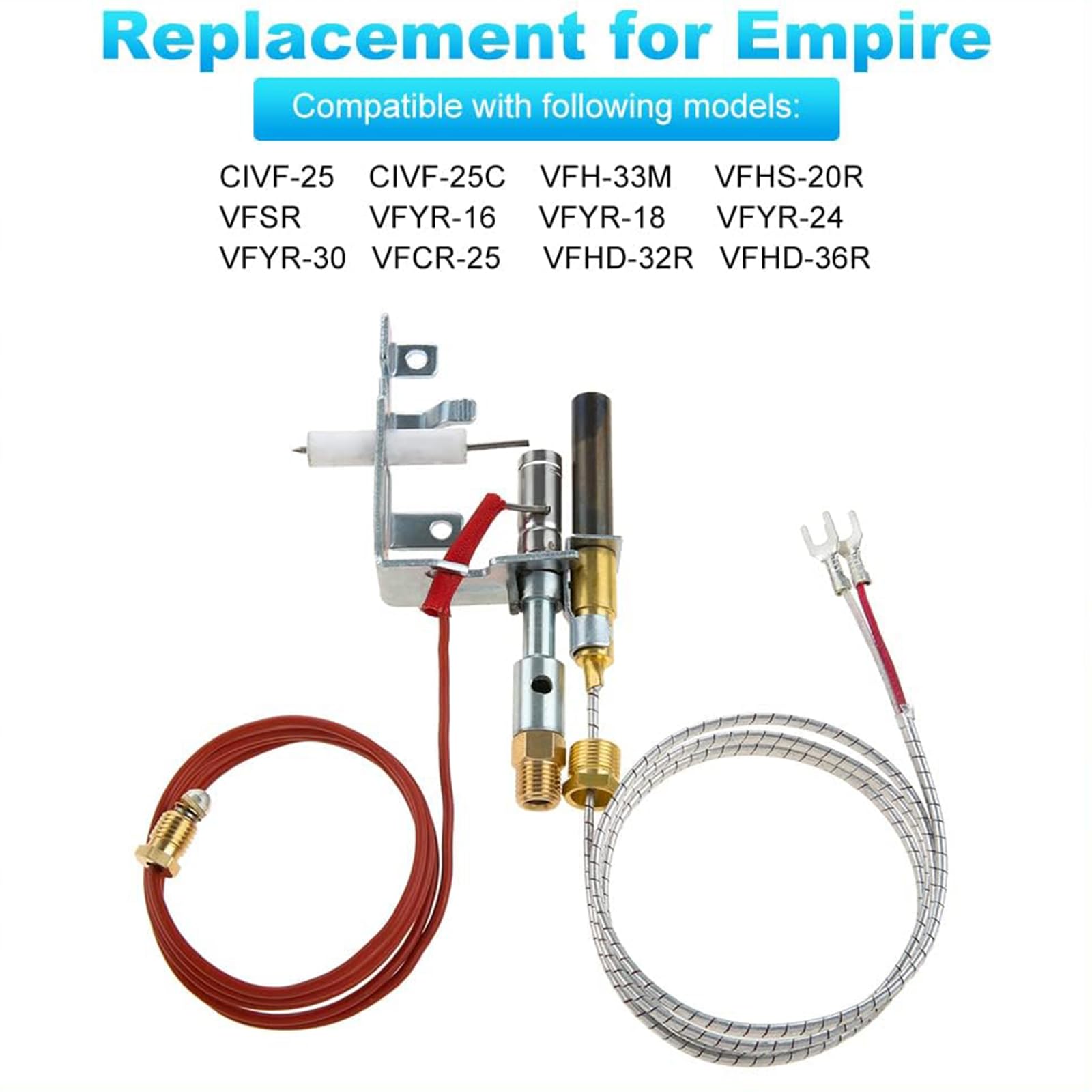 Propaan Montage voor VFYR 16 18 24 30 Inclusief Thermopile Thermokoppel