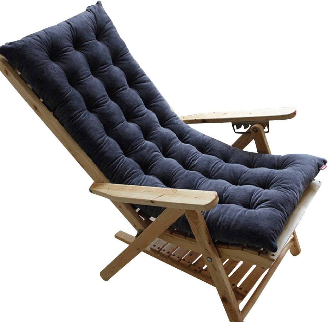 Huaide Pillow Indoor Outdoor Seat Padded High Back Rocking Chair Cushion Gray