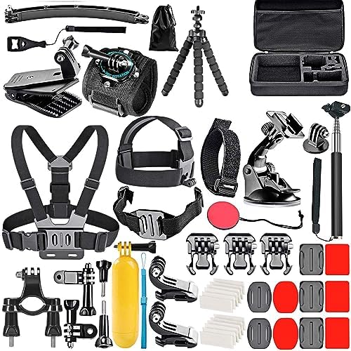50-in-1 Action Camera Accessory kit, Daily use Essential Video Accessory Set Bundles, Compatible with GoPro Hero 11 10 9 8 7 6 5 4 GoPro Max GoPro Fusion Insta360 DJI Osmo Action Action 2 AKASO.