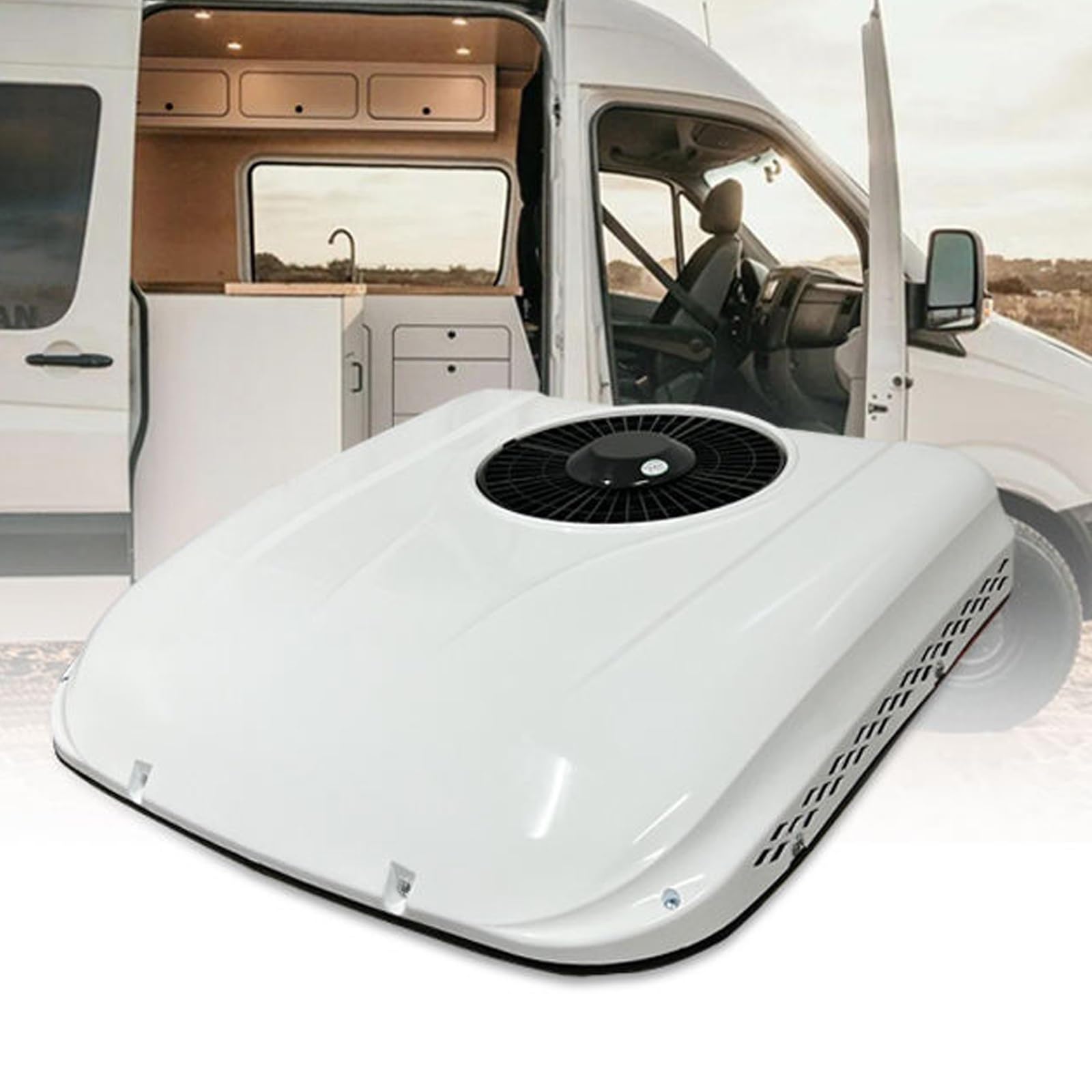 TIANQIHAO Quiet 7000 Btu Rv Air Conditioner, 24V Dc Rooftop Unit For Non-Duct Cooling In Motorhomes, Trucks, Vans, And Suvs