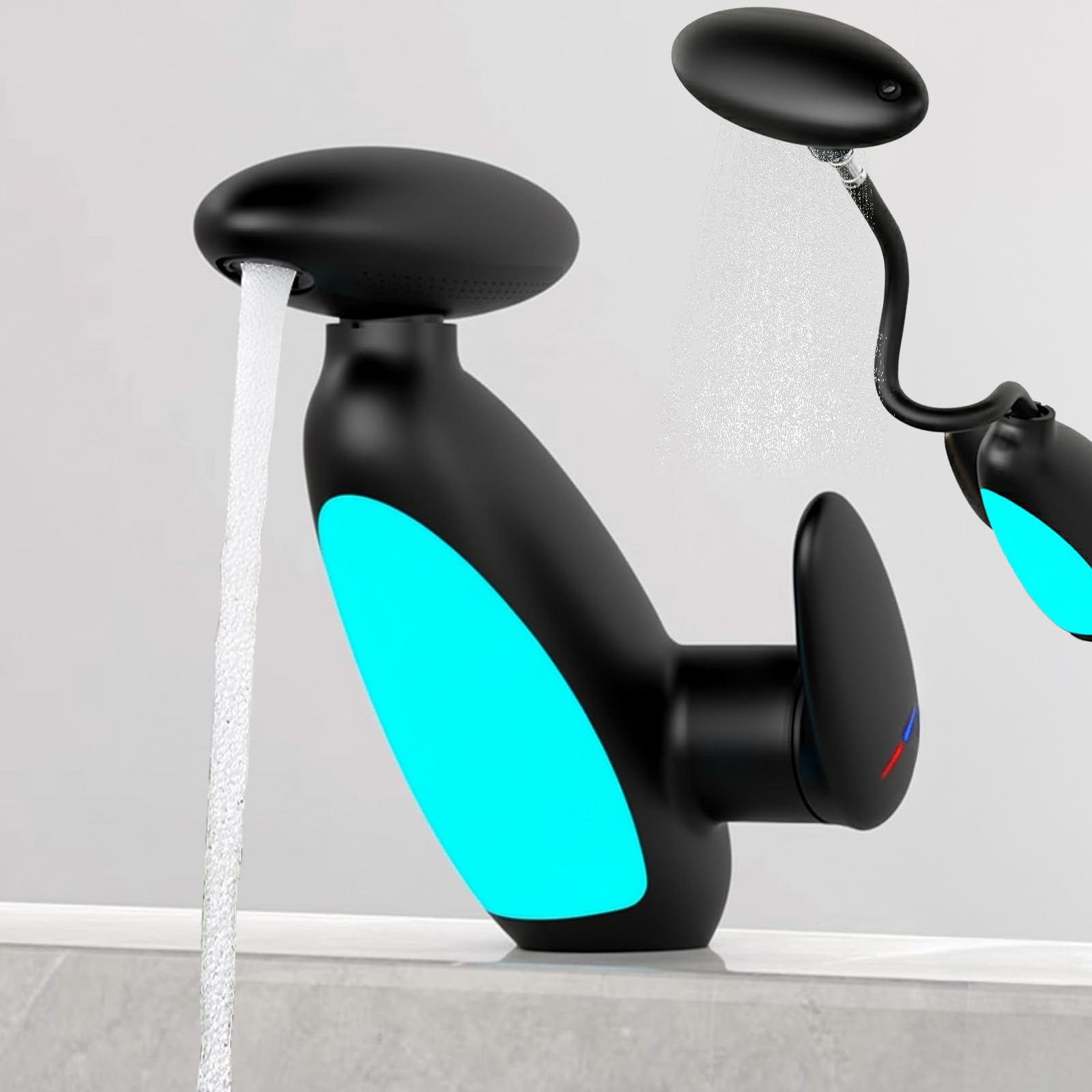 Robinet de salle de bain rotatif pour simplifier la routine matinale de toute la famille