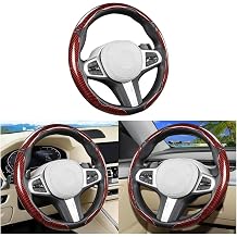 3PCS Carbon Fiber Car Steering Wheel Cover, Anti-Skid & Scratch-Resistant Vehicle Segmented Steering Wheel Protector, Automotive Interior Protection Accessories, Universal Fit Red