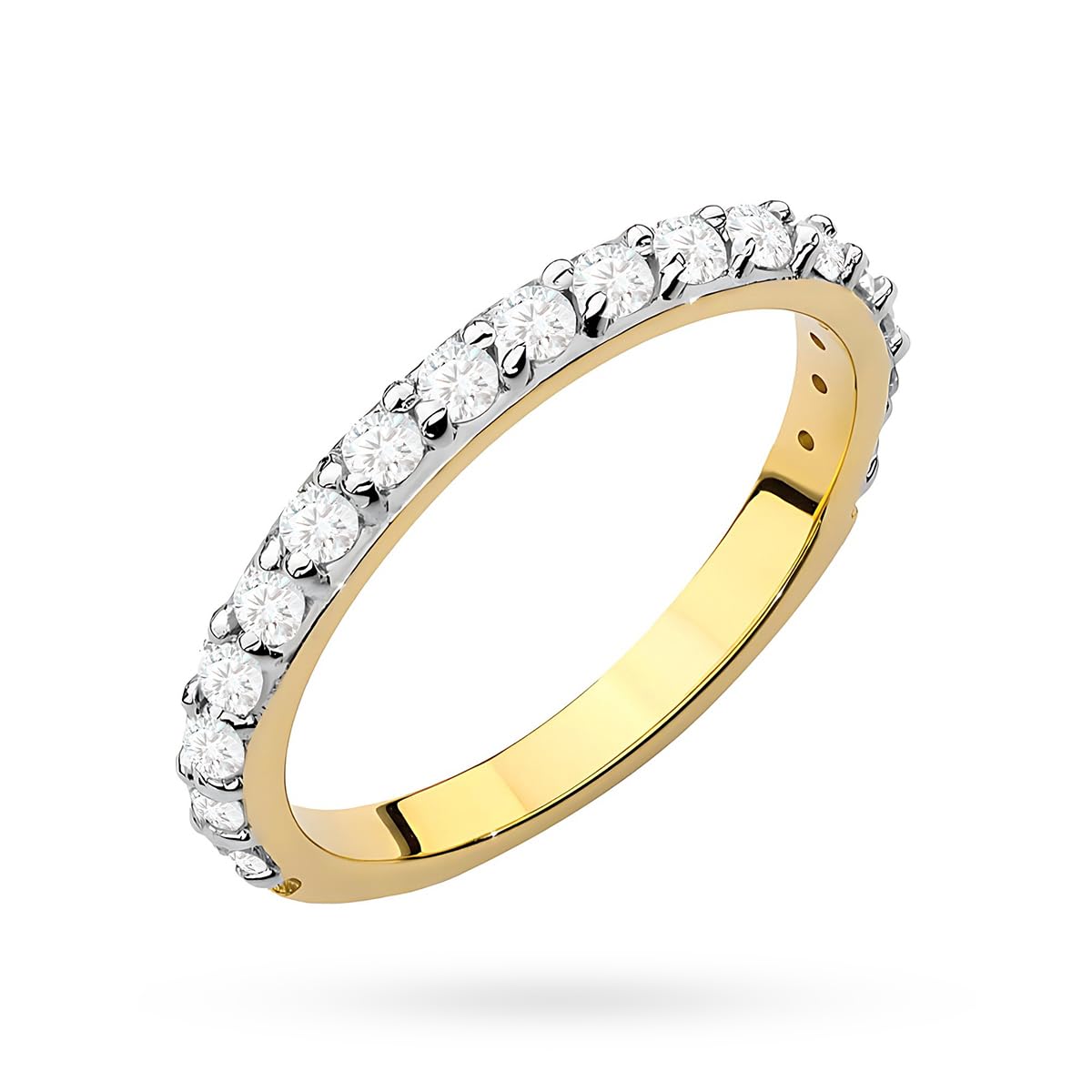 MARKO Labor-Diamantring Damen Gold 585 – Ehering/Partnerring mit 0,32 ct Diamanten – Echtgold Schmuck