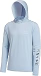 Bassdash UPF 50+ Men’s UV Sun Protection Long Sleeve Performance Fishing Hoodie Hooded Shirts